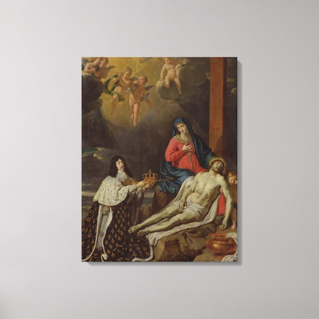 Vow of Louis XIII Kung of Frankrike och Canvastryck (Framsida)