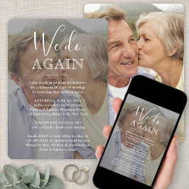 Vow Renewal 2 Photo Vi gör om vittext Bröllop Inbjudningar