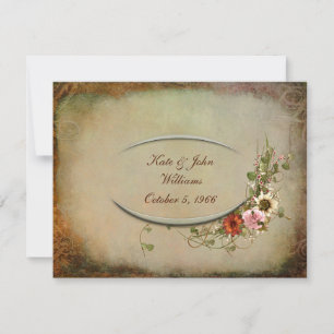 Vow Renewal blommigt ram Inbjudningar