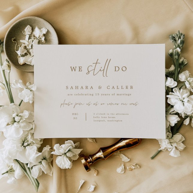 Vow Renewal Ceremony Wedding Card S102 Spara Datumet (Skapare uppladdad)