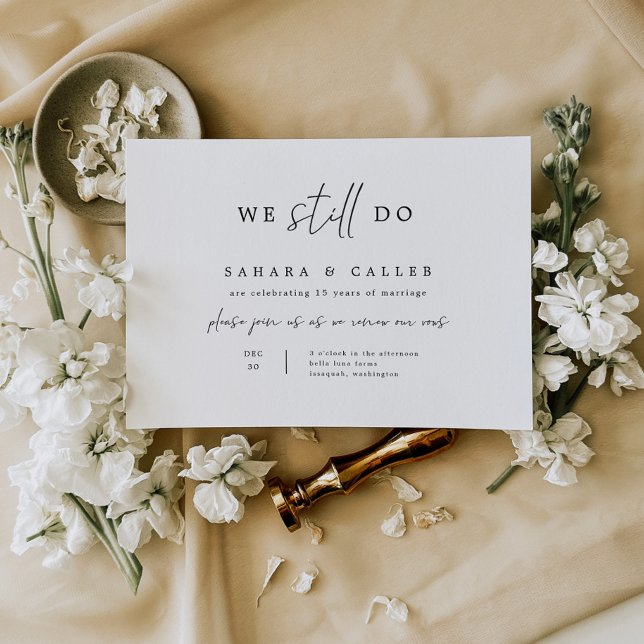 Vow Renewal Ceremony Wedding Card S102 Spara Datumet (Skapare uppladdad)