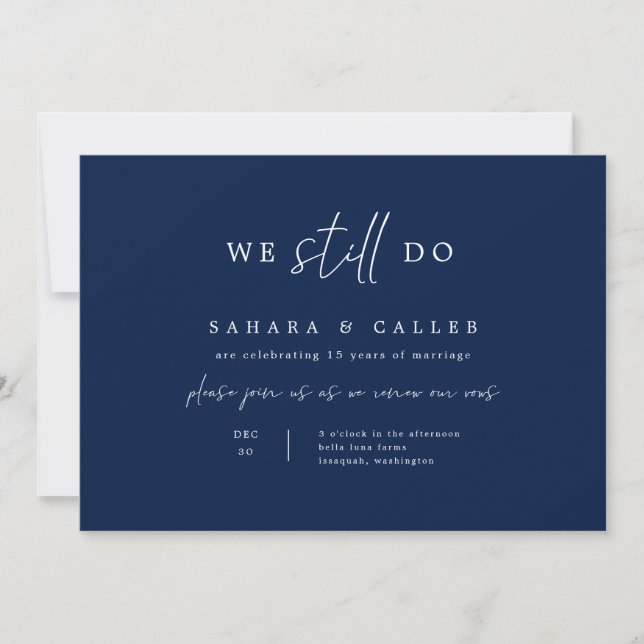 Vow Renewal Ceremony Wedding Card S102 Spara Datumet (Framsida)