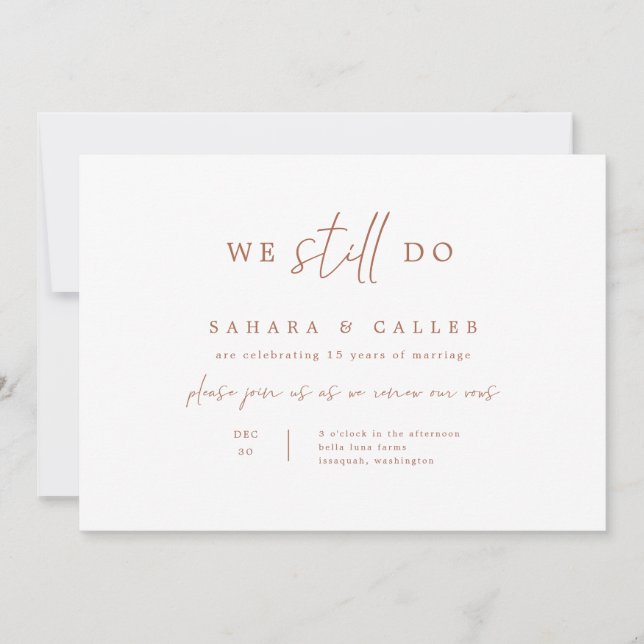 Vow Renewal Ceremony Wedding Card S102 Spara Datumet (Framsida)