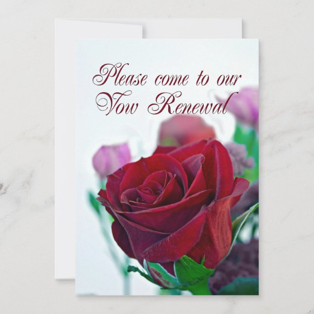 Vow Renewal-inbjudan Inbjudningar (Framsida)