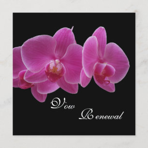 Vow Renewal Lila Orchids Inbjudningar
