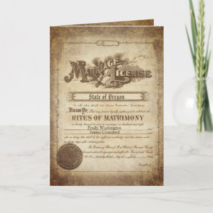Vow Renewal vintage giftermål certifikat Inbjudan