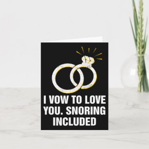 Vow to Kärlek du Snoring inkluderade LUNT Bröllop Kort