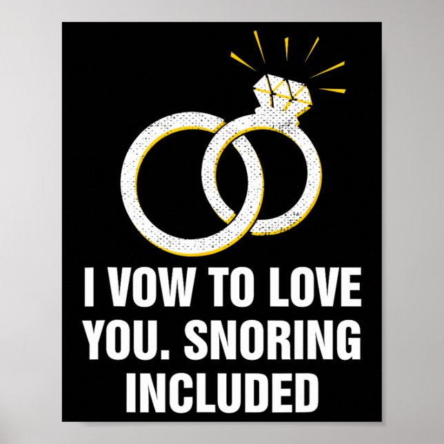 Vow to Kärlek du Snoring inkluderade LUNT Bröllop  Poster (Framsidan)