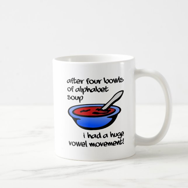 Vowel Movement Funny Mug Kaffemugg (Höger)