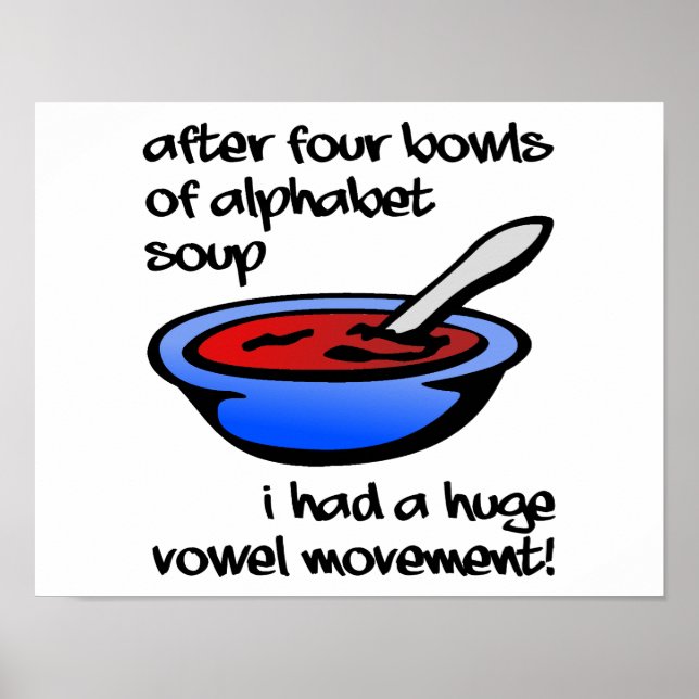 Vowel Movement Funny Poster (Framsidan)