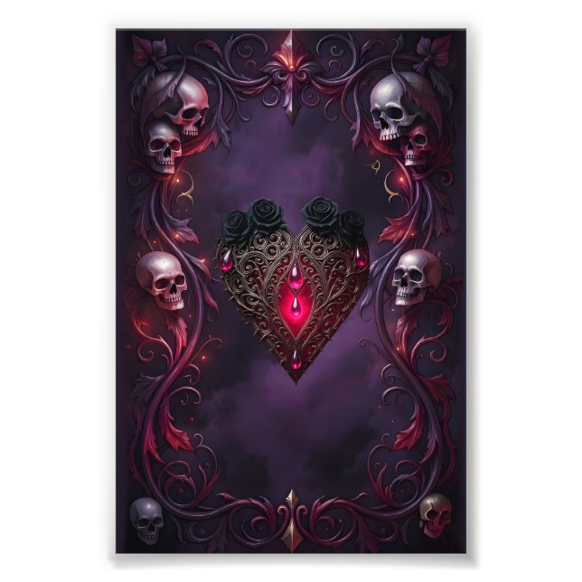 Vows Beyond the Veil – Gothic Wedding Art  Fototryck (Framsidan)