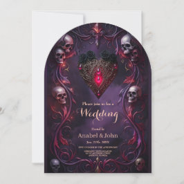 Vows Beyond the Veil – Gothic Wedding Art Inbjudningar