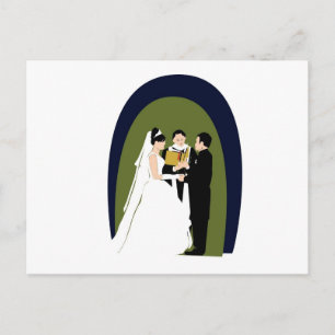 Vows, Bride, Groom och Tjänstemän Vykort