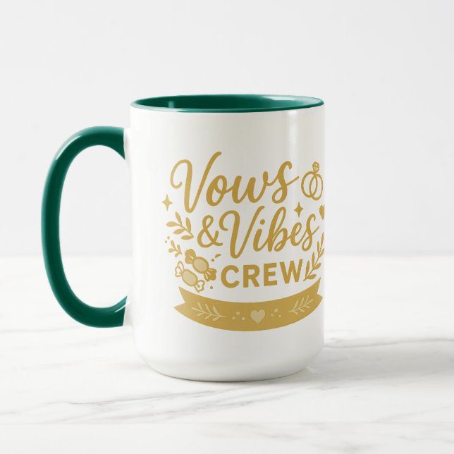 Vows & Vibes Crew | Halloween Gifts Mugg (Vänster)