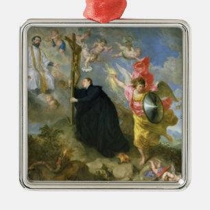 Vowsna av Sanktt Aloysius av Gonzaga Julgransprydnad Metall