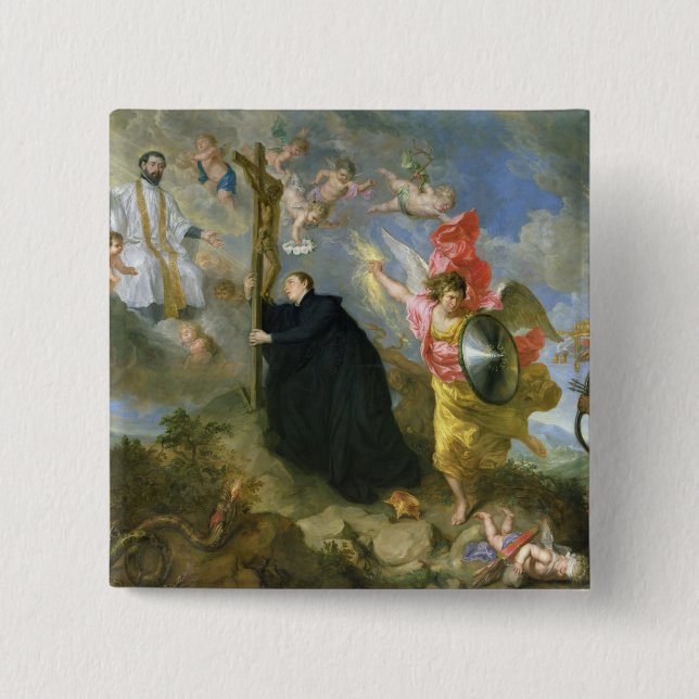 Vowsna av Sanktt Aloysius av Gonzaga Knapp (Framsida)