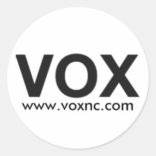 VOX-Logotyp (fästmärke) Runt Klistermärke