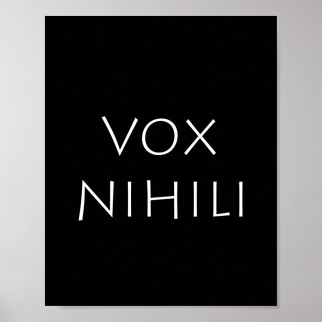 Vox nihili poster (Framsidan)
