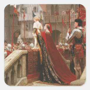 Vox Populi, c. 1904 av Edmund Blair Leighton Fyrkantigt Klistermärke
