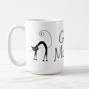 Voxkitty svart katt - bra morgon kaffemugg