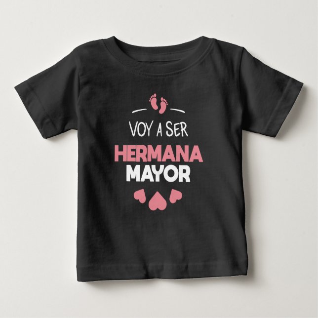 Voy a ser hermana borgmästare t shirt (Framsida)