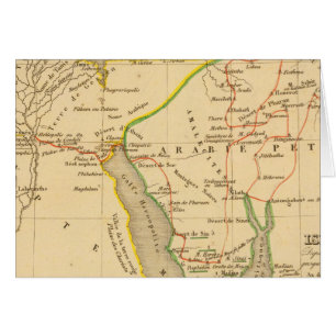 Voyage des Israelites depuis leur sortie d'egypte Hälsningskort