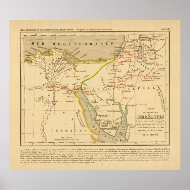 Voyage des Israelites depuis leur sortie d'Egypte Poster (Framsidan)