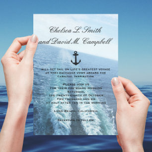 ©Voyage of Kärlek Cruise Frakt/Destination Wedding Inbjudningar