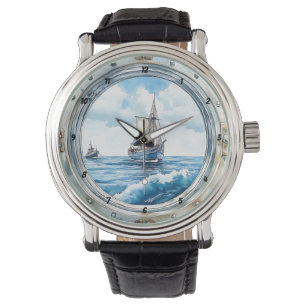 "Voyage of Time" - Porthole Segelbåt Armbandsur