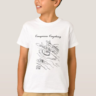 Voyage Travel Kangaroo Black Cartoonish T Shirt