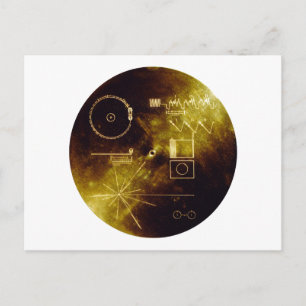 Voyager 1 + 2 Ljud Guld-täcket för jordpost Vykort