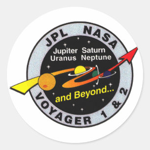 Voyager 1 & 2 runt klistermärke