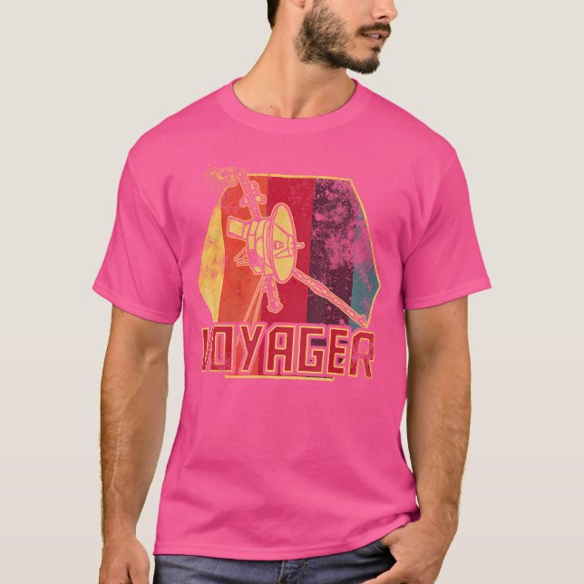 Voyager 1 2 Rymdavårdspropp Solsystem A T Shirt (Framsida)