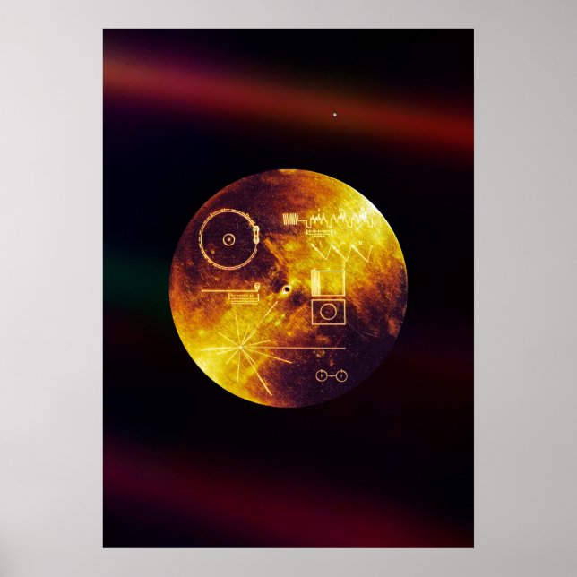 Voyager 1 Golden Record Poster (Framsidan)