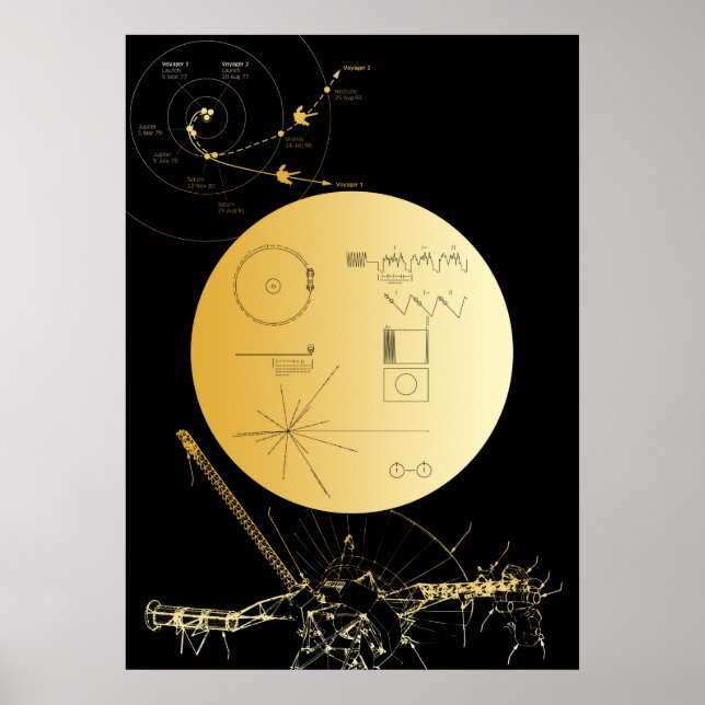 Voyager 1 Golden Record - poster (Framsidan)