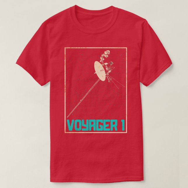 Voyager 1 Interstellär rymdavsökning 6 T Shirt (Design framsida)