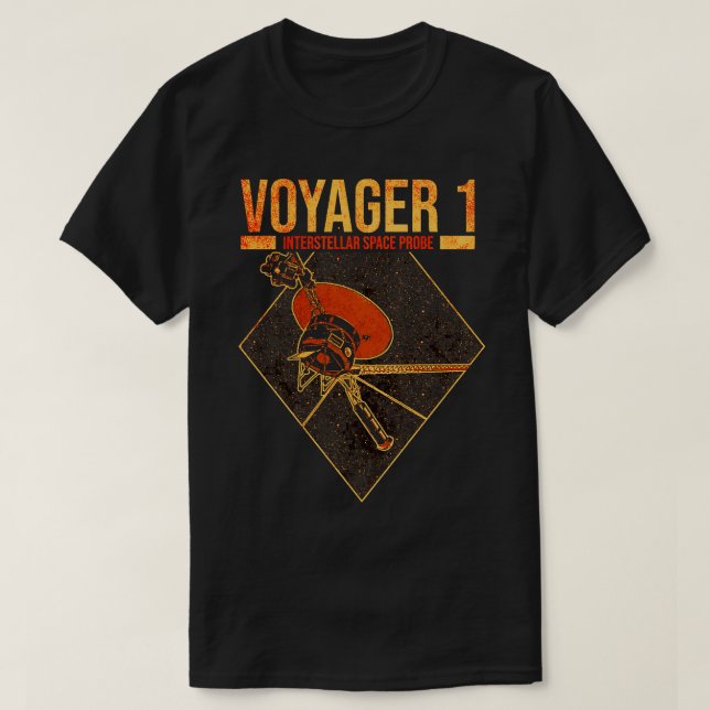 Voyager 1 Interstellär rymdavsökning T Shirt (Design framsida)