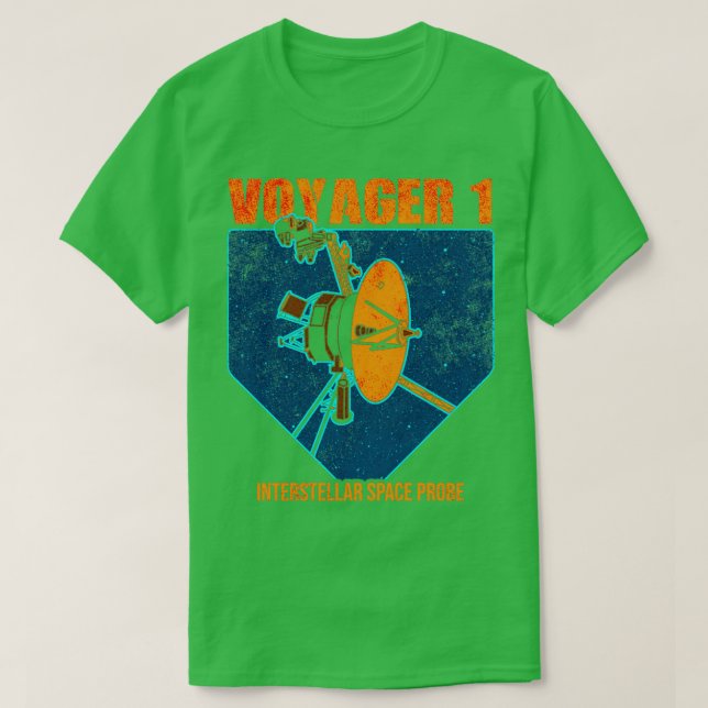 Voyager 1 Interstellär rymdavsökning T Shirt (Design framsida)