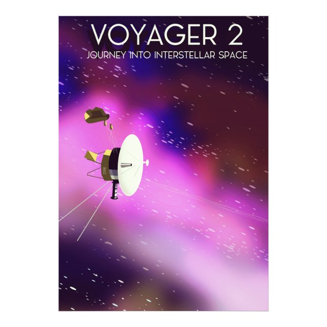 Voyager 2 - Resa in i det interstellära rymden Fototryck (Framsidan)