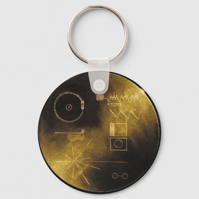 Voyager Golden Record Keychain Nyckelring (Framsida)