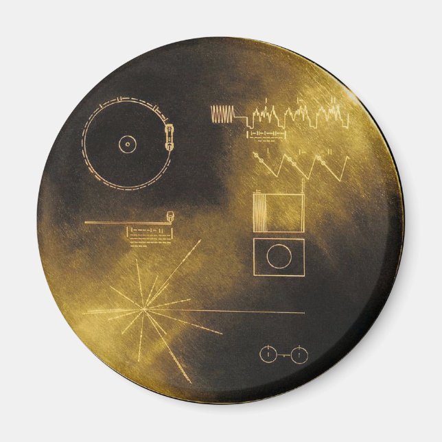 Voyager Golden Record Magnet (Framsidan)
