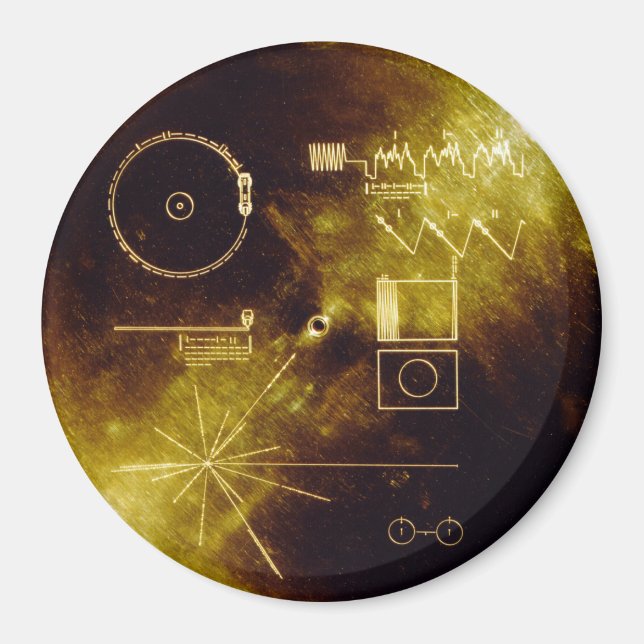 Voyager Golden Record Magnet (Framsidan)