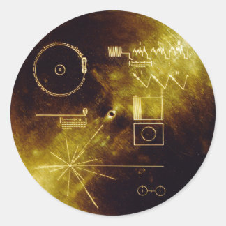 Voyager Golden Record Runt Klistermärke
