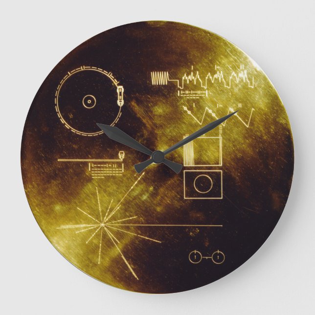 Voyager Golden Record Stor Klocka (Framsida)