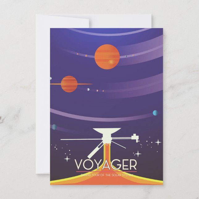 Voyager Grand Tour Science affisch Inbjudningar (Baksida)