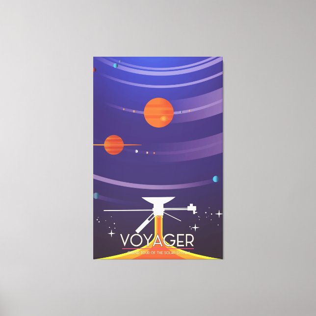 Voyager Grand Tour Science poster Canvastryck (Framsida)