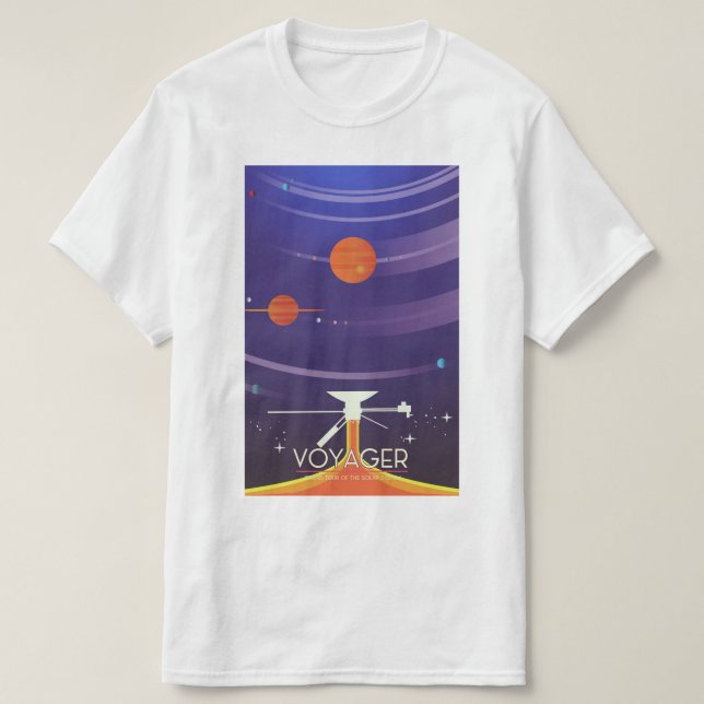 Voyager Grand Tour Science poster T Shirt (Design framsida)