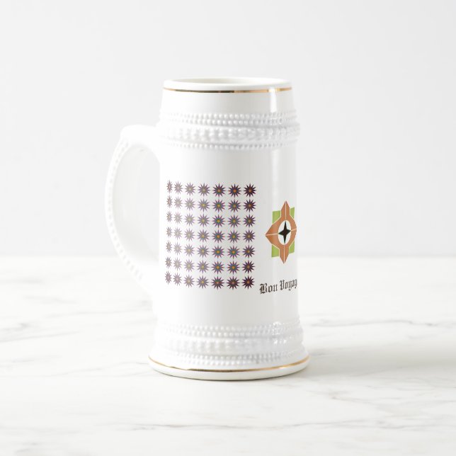 Voyager Mugg (Vita/Guld) (Framsida vänster)