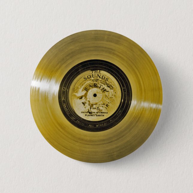 Voyager Spacecraft Golden Record Knapp (Framsida)