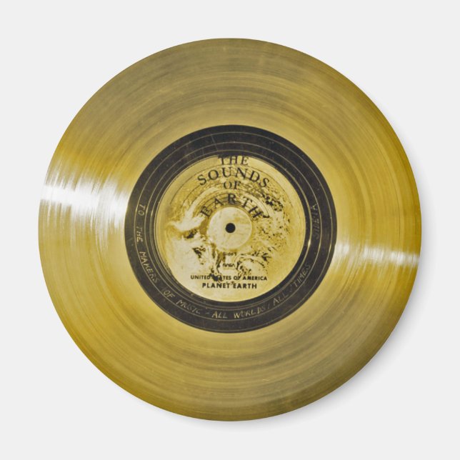 Voyager Spacecraft Golden Record Magnet (Framsidan)